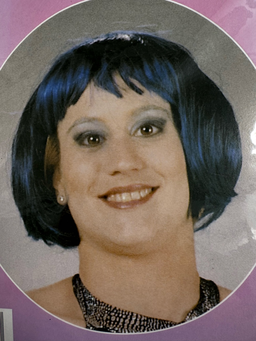 Funky Flapper Short Blue and Black Bob Wig NEW costume cosplay Halloween